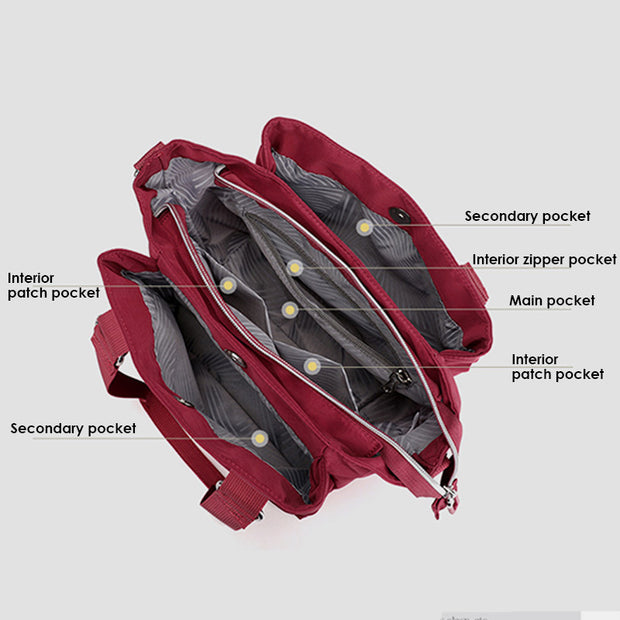 Large Capacity Multi-Pocket Waterproof Casual Crossbody Bag