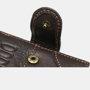 Vintage Money Clip Genuine Leather  Multi-Slot License Card Bag Wallet