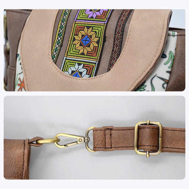 Vintage Tassel Purse For Women Clamshell Type Leather Crossbody Bag