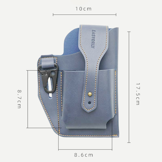 Retro EDC Genuine Leather Phone Bag Waist Bag