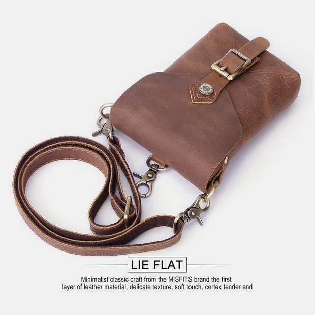 Retro Large Capacity Soft Genuine Leather Crossbody Bag
