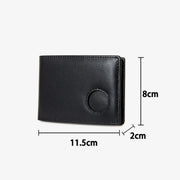 Wallet For Men Genuine Leather Airtag Locator Tracker RFID Anti-theft Wallet