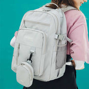 Waterproof Multi-Pocket School Backpack Bookbag With Pouch Fit 15.6" Laptop