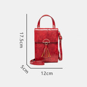 Vintage Tassel Design Multi-slots Phone Bag Crossbody Bag