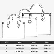 Custom Name Handbag For Women Heart Books Pattern Leather Tote