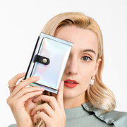 Iridescent Laser Minimalist Card Holder Coin Pouch Wallet for Women Girls