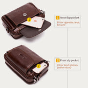 Limited Stock: Leather Waist Bag For Men Retro Multifunctional Crossbody Phone Bag