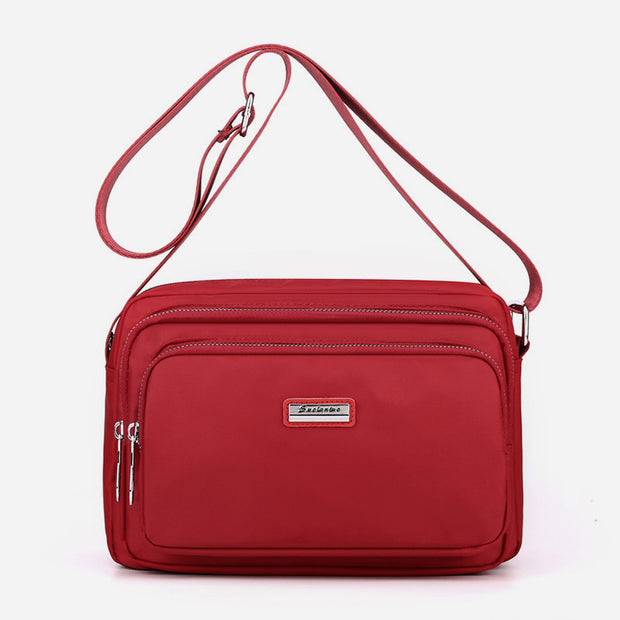 Multiple Compartment Nylon Bag Minimalist Crossbody Work Bag For Women