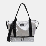 Waterproof Large Capacity Shiny Duffel Bag With Independent Shoes Position