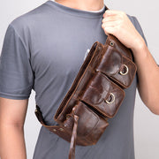 Multi-Pocket Large Capacity Vintage Waist Bag