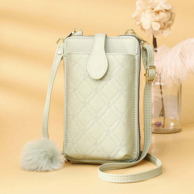Multifunctional Elegant Embroidery Phone Bag Crossbody Bag