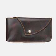 Horizontal Leather Magnetic Phone Waist Bag