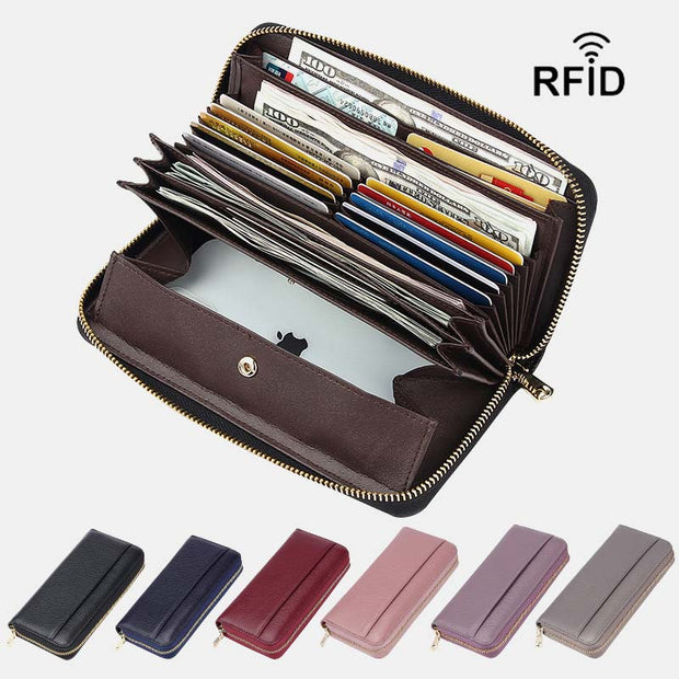 RFID Large Capacity Classic Card Holder Long Wallet
