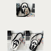 Crossbody Bag For Party Funny Ghost Skull Pattern Leather Pack