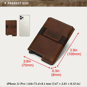 Slim Leather Card Holder Wallet Instant Card Access with RFID Blocking