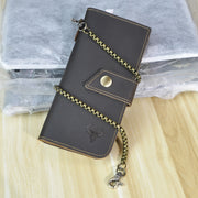 Long Wallet With Chain Large Capacity Money Clip For Men