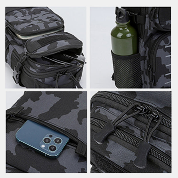 Waterproof Durable Tactical Camouflage Sling Bag With Reflective Strap