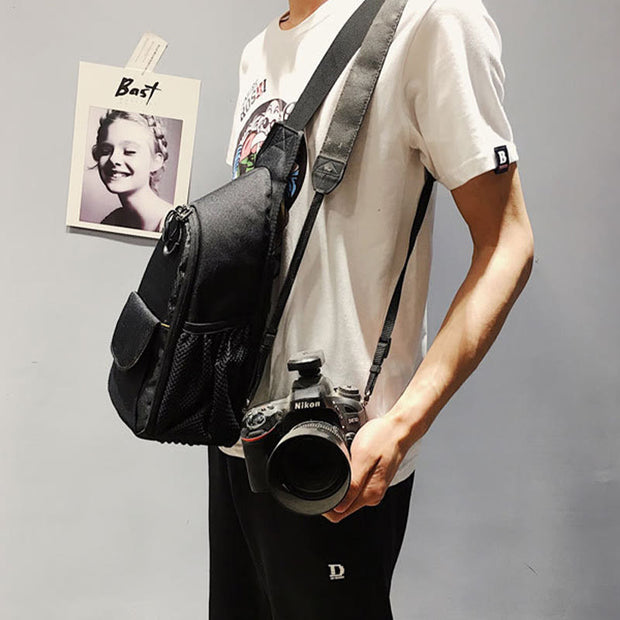 SLR Digital Camera Bag For Outdoor Durable Nylon Chest Bag