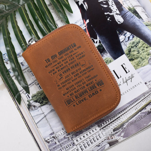 RFID Protect Wallet For Family Leather Card Holder Gift