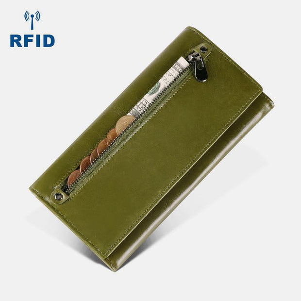 Genuine Leather RFID Vintage Wallet