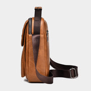 Portable Messenger Bag For Men Business Vegan Leather Shoulder Bag