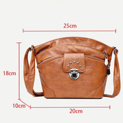 Retro Faux Leather Crossbody Bags for Women Small Shoulder Purse