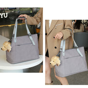 Pet Carrier Purse with Pockets Portable Dog Cat Soft Carrier Handbag