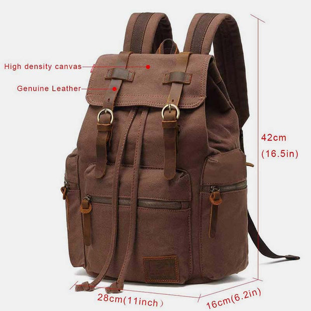 High Capacity Canvas Vintage Backpack