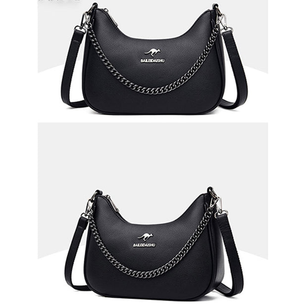 Trendy Chain Strap Shoulder Bag Ladies Evening Handbag Satchel with Crossbody Strap