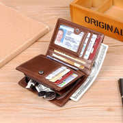Mens RFID Blocking Wallet Soft PU Leather Credit Card Holder
