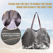 Triple Compartment Canvas Tote Waterproof Casual Handbag Shoulder Bag