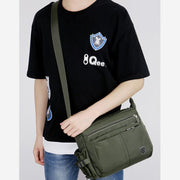 Lightweight Multi-Pocket Nylon Crossbody Bag Men's Casual Messenger Bag