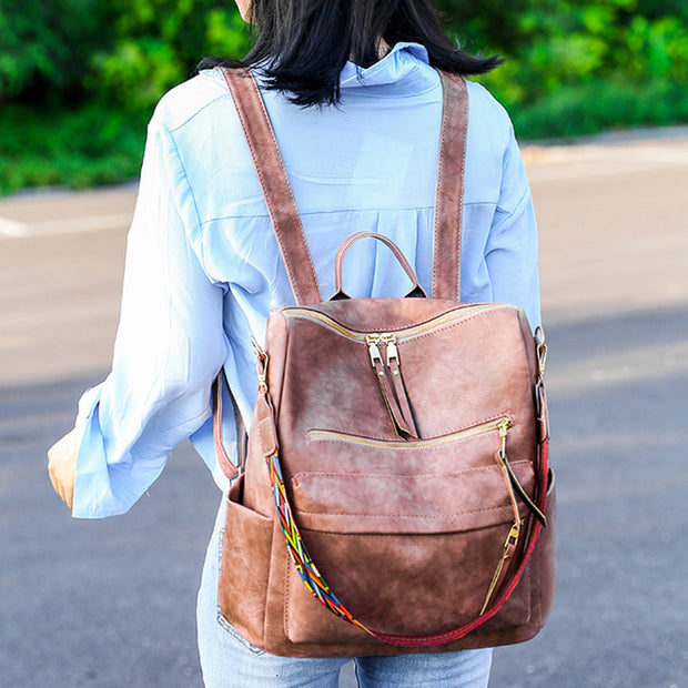 2-Way Use Vintage Multi-Pocket Backpack