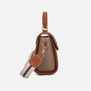 Top-Handle Bag for Women PU Leather Minimalist Crossbody Shoulder Bag