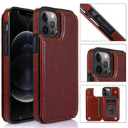 Compatible with iPhone 13 Pro Max Wallet Case Double Magnetic Clasp with Card Holder