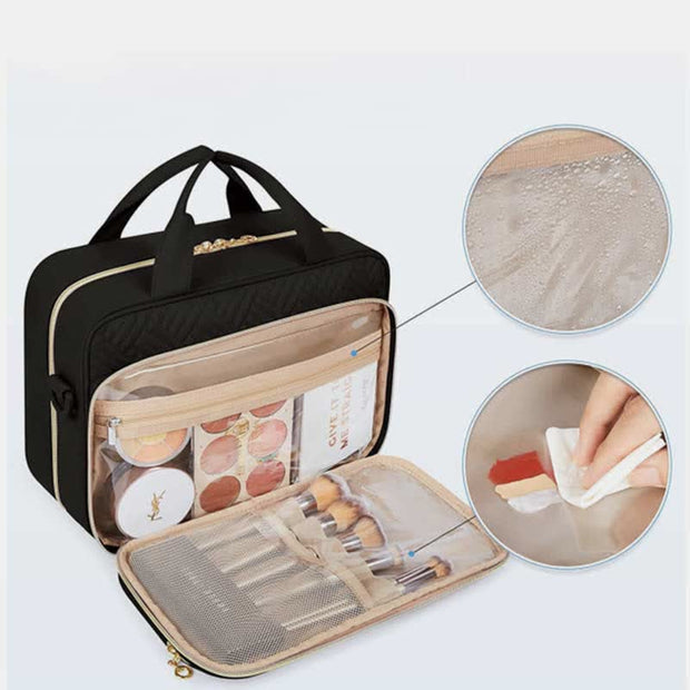 Portable Toiletry Bag Makeup Costmetic Organizer with Dry Wet Depart Pocket