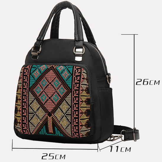 Multi-Carry Folk-Custom Bohemian Backpack