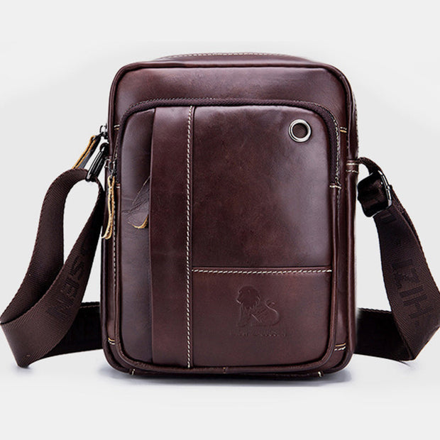 Genuine Leather Wear-resistant Vintage Crossbody Bag