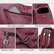 Retro Style Multi-Pocket Large Crossbody Bag