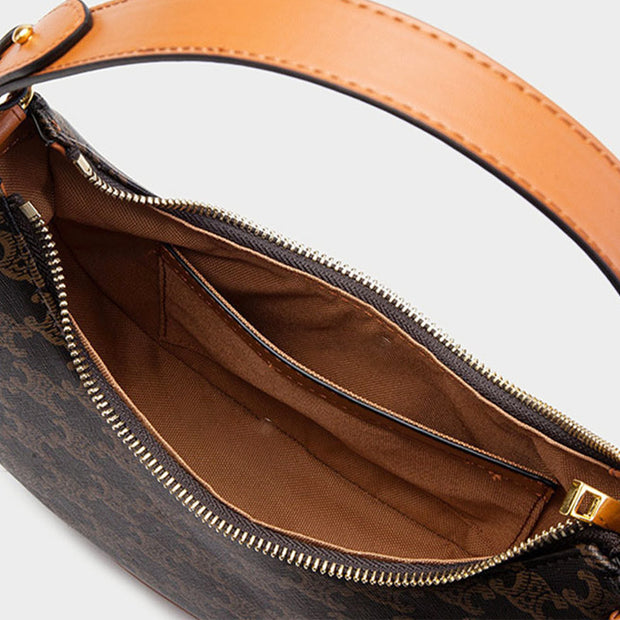 Retro Classic Clutch Handbag with Zipper Closure Mini Dumpling Bag Shoulder Bag