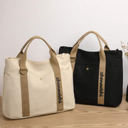 Reusable Versatile Canvas Tote Bag Water Resistant Crossbody Shoulder Bag