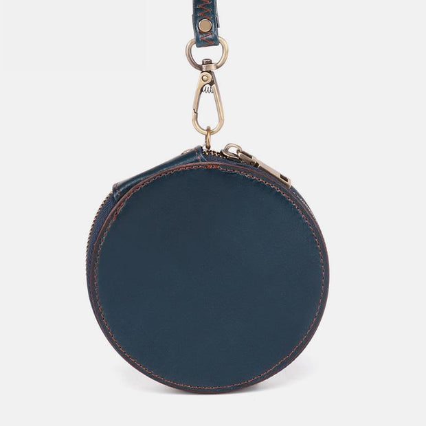 Genuine Leather Cute Retro Round Coin Purse