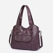 Lightweight Tote Detachable Strap Leather Underarm Bag For Women Commuter