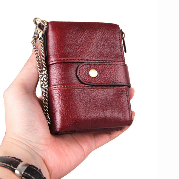 Limited Stock: Genuine Leather Anti-theft Retro Wallet With Chain