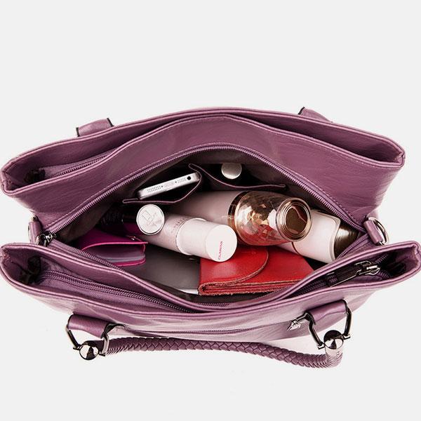 Large capacity solid color Handbag Crossbody Bag