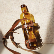 Strap Cup Set For Outdoor Crossbody Leather Bottle Cover