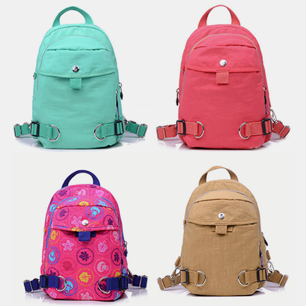 Lightweight Waterproof Womens Nylon Purse Backpack Large Capacity Daypack