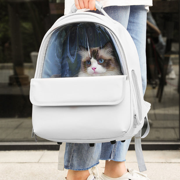Pet Carrier Backpack Ventilated Design Cats Travel Backpack for Small Medium Pets