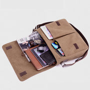 Canvas Messenger Bag for Men Travel Satchel Water Resistant Crossbody Bag