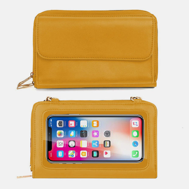 RFID Multi-Compartment Phone Purse With Clear Window(Buy 2 Get 15% Off, CODE:B2)